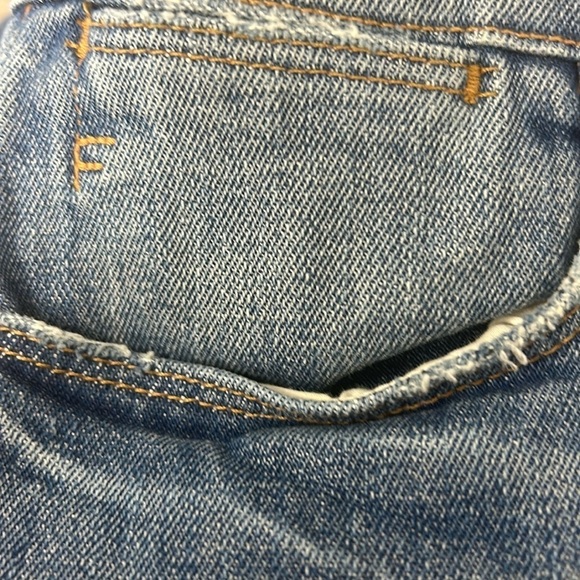 FRAME Le High Straight Jeans Distressed Raw Hem Arrington Wash, Size 28‎ - Picture 12 of 14